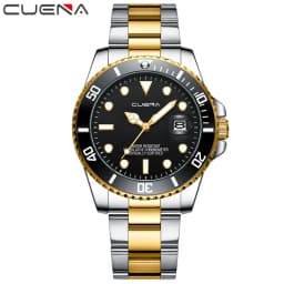 Thumbnail CUENA Thời trang mới Đồng hồ nam bằng thép không gỉ Thạch anh không thấm nước Thể thao thông thường 6004S 2