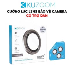Thumbnail Cường Lực Camera Chính Hãng Kuzoom Có Khung Trợ Dán, Bảo Vệ Camera Khỏi Trầy Xước Dùng Cho Iphone 1