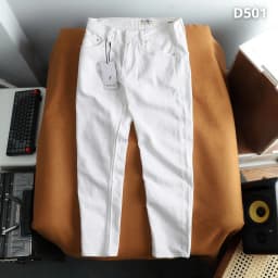 Thumbnail D501 Quần dài jeans thun trắng JUSTMEN Nam Menswear 1