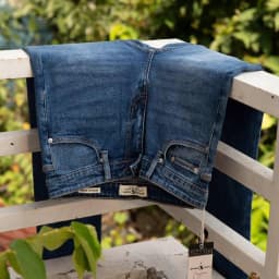 Thumbnail D60 Quần Jeans Dài Justmen Form Slim Fit Gam Màu Xanh Đậm Phong Cách Quần Áo Nam 4