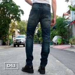 Thumbnail D63 Quần Dài Jeans Nam Xanh Đậm Form Skinny Justmen Menswear 4