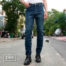 Thumbnail D66 Quần Dài Jeans Xanh Đơn Giản Justmen Phong Cách Thời Thương 3