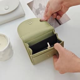 Thumbnail Da PU Đơn Giản Màu Trơn Ví Nữ Nhiều Hộp Đựng Thẻ Dung Tích Lớn Ví Tiện Lợi 2