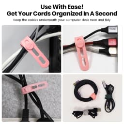 Thumbnail Dải buộc cáp TOPK bằng silicon quấn dây sạc/ dây tai nghe/ cáp chuột để bàn gọn gàng 3