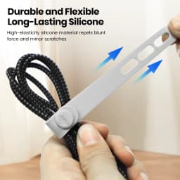 Thumbnail Dải buộc cáp TOPK bằng silicon quấn dây sạc/ dây tai nghe/ cáp chuột để bàn gọn gàng 4