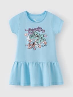 Thumbnail Đầm bé gái Rabity ngắn tay cotton váy mùa hè in hình pony 91157 1