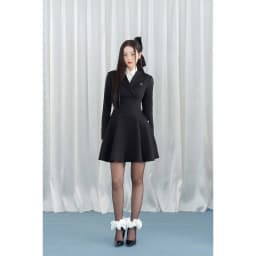 Thumbnail Đầm cổ vest phối cổ chân đổ xòe 1F12.2409K thiế kế bởi JM Dress Design 2