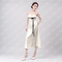 Thumbnail Đầm dự tiệc MINA dáng suông dài midi thiết kế cúp ngực chất KaKi quyến rũ sang trọng MN244 2