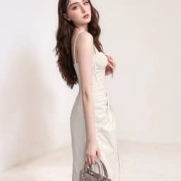 Thumbnail Đầm dự tiệc thương hiệu Đầm Váy Mina thiết kế hai dây dáng xoè midi chất liệu Linen MN241 4