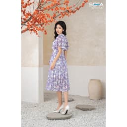 Thumbnail Đầm hoa cổ đức xếp ly SEFA 200020780 3