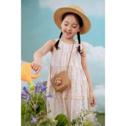 Thumbnail Đầm kiểu bé gái Rabity sát nách cotton họa tiết hoa 952012 4
