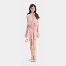 Thumbnail Đầm Kiểu Nữ MARC FASHION Sát Nách Nhún Eo Cổ Xẻ Đính Hoa - FASH102024 4