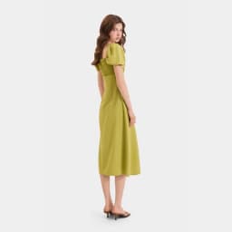 Thumbnail Đầm Linen Cổ Vuông MARC FASHION Tay Phồng Smocking Lưng - FASH020525 4