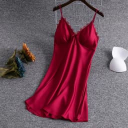 Thumbnail Đầm Ngủ HISEXY Lụa Satin Phối Ren Kèm Mút Ngực MD23 1