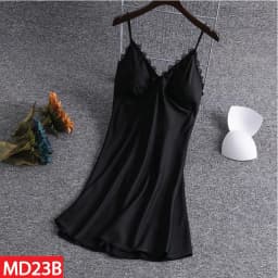 Thumbnail Đầm Ngủ HISEXY Lụa Satin Phối Ren Kèm Mút Ngực MD23 3
