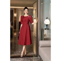 Thumbnail Đầm Nữ Dự Tiệc MY WAY Đính Hoa Tay Lỡ Cao Cấp 5MD08146 XA0 - DO0 1