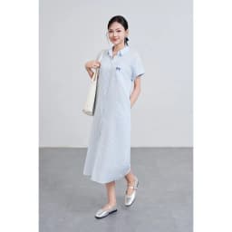 Thumbnail Đầm Suông Cổ Đức Thêu Ngực Đầm Sơ Mi Dáng Dài VIEN TRAN V63T25H009 1