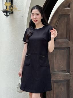 Thumbnail Đầm suông, Đầm váy đen bigsize TIFALU - ZOL320BLK 1