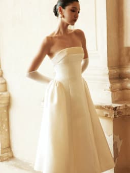 Thumbnail Đầm taffeta phối nhung, quây cúp ngực Lucielle Dress HUONG BOUTIQUE HBV1332 4