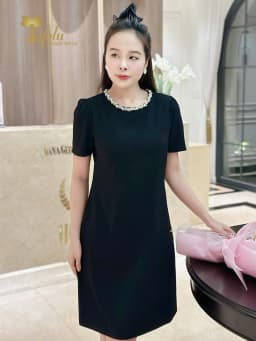 Thumbnail Đầm thiết kế cao cấp Zol by TIFALU dáng suông A màu đen sang trọng - ZOL314BLK 1
