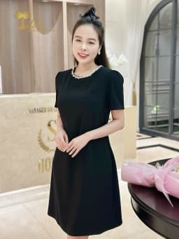 Thumbnail Đầm thiết kế cao cấp Zol by TIFALU dáng suông A màu đen sang trọng - ZOL314BLK 2