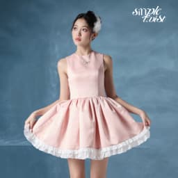 Thumbnail Đầm thiết kế dáng chữ A màu hồng PINK SWAN tiểu thư, sang chảnh dự tiệc - Simple Twist 4