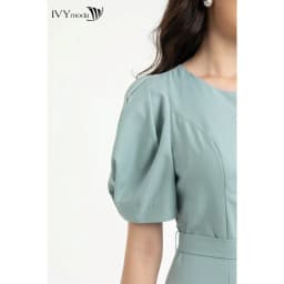 Thumbnail Đầm xòe hạ eo xếp ly nữ IVY moda MS 48M7565 4