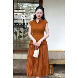 Thumbnail Đầm Xòe Peplum Dập Ly Dáng Dài, Váy Liền Thanh Lịch L63L24Q050 2