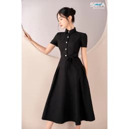 Thumbnail Đầm xoè SEFA cổ sơ mi bảng màu cực đẹp 200020675 3