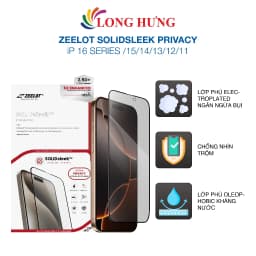 Thumbnail Dán màn hình cường lực Full viền chống nhìn trộm Zeelot dành cho iP 16 Pro Max/16 Pro/16 Plus/16/15/14/13/12/11 1