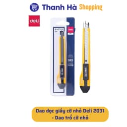 Thumbnail Dao rọc giấy cỡ nhỏ Deli 2031 và Lưỡi dao rọc giấy nhỏ Deli 2012 - Dao trổ cỡ nhỏ 1