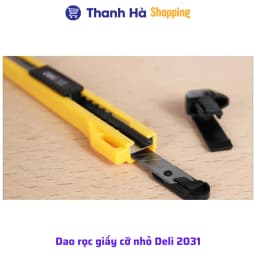 Thumbnail Dao rọc giấy cỡ nhỏ Deli 2031 và Lưỡi dao rọc giấy nhỏ Deli 2012 - Dao trổ cỡ nhỏ 4