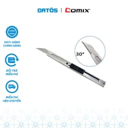 Thumbnail Dao rọc giấy nhỏ Comix B2841 có khoá tự động, lưỡi dao 30 độ. 1
