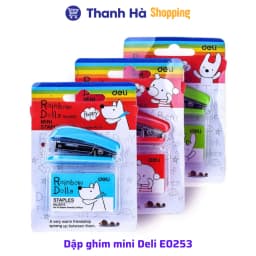 Thumbnail Dập ghim mini Deli E0253 - Dập ghim mini No.10 - kèm 1000 chiếc ghim 12 trang 1