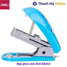 Thumbnail Dập ghim mini Deli E0253 - Dập ghim mini No.10 - kèm 1000 chiếc ghim 12 trang 4