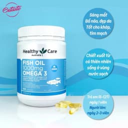 Thumbnail Dầu cá tự nhiên Healthy Care Fish Oil 1000mg Omega 3 sáng mắt 400 viên - extaste 2
