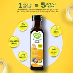 Thumbnail Dầu chiên xào cho bé Mămmy 100ml chịu nhiệt tới 200 độ C, giữ trọn vẹn dinh dưỡng, bổ sung Omega-3, Vitamin E 2