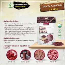 Thumbnail Đậu Đỏ Azuki Hữu Cơ C’LAVIE 200g Organic Azuki Beans 1