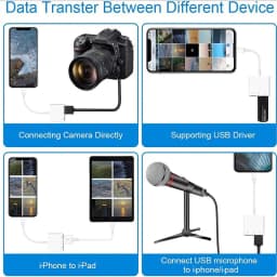 Thumbnail Đầu đọc thẻ nhớ HDOORLINK SD/TF/USB 3 trong 1 có cáp Type-C/Micro USB/iPhone sang SD cao cấp thích hợp cho iPad HUAWEI 4