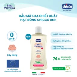 Thumbnail Dầu mát-xa chiết xuất Hạt bông Chicco 0M+ 200ml 3