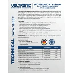 Thumbnail Dầu Nhớt Xe Tay Ga Voltronic EVO PIAGGIO 4T EDITION SAE 10W40 1.2L 1