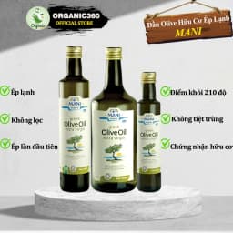 Thumbnail Dầu Olive Ép Lạnh Hữu Cơ MANI Organic Extra Virgin Olive Oil 250ml 500ml 1lit 1