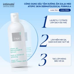 Thumbnail Dầu Tắm Dưỡng Ẩm Ziaja Med Atopic Skin Dermatological Formula Giúp Làm Sạch Và Mềm Mịn Da 270ml 3