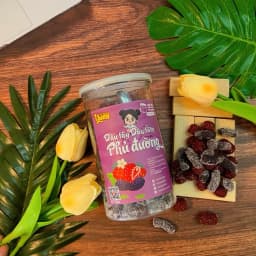 Thumbnail Dâu tây dâu tằm phủ đường Yumi 500g kẹo hoa quả mix chua ngọt ăn vặt trái cây thơm ngon 3