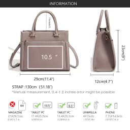 Thumbnail David Jones Paris 2024 Xuân Hè Bộ Sưu Tập Mới Thiết Kế Nữ Totes Top-Handle Túi Da pu Nữ Mềm Mại Và Mỏng Túi 4