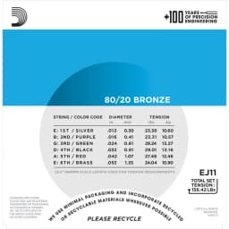 Thumbnail Dây Đàn Guitar Acoustic D'addario 80-20 size 12-53 EJ11, Dây đàn hợp kim cao cấp thay thế đàn guitar -Việt Thương Music 2