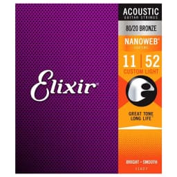 Thumbnail Dây Đàn Guitar Acoustic, dây thay thế Elixir Bronze NANOWEB® Custom Light (.011-.052) 3313211027 - Việt Thương Music 1