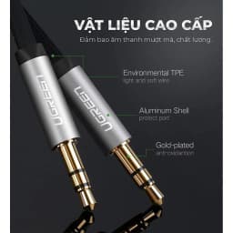 Thumbnail Dây Audio 3.5mm UGREEN AV119 | Dây dẹt,TPE  | 1 đầu vuông 90 | Bảo Hành 18 Tháng 1 Đổi 1 10597 10598 10599 10728 10729 4