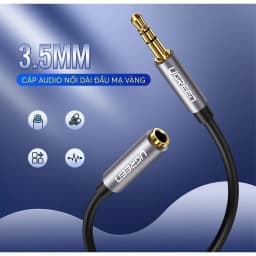 Thumbnail Dây AV nối dài 3.5mm UGREEN AV118 |  Đầu mạ vàng | Vỏ cáp làm từ nhựa TPE cao cấp  | Bảo hành 18 tháng 1 đổi 1 | 10592 3