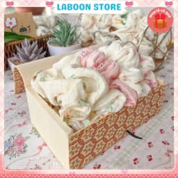 Thumbnail Dây buộc tóc scrunchies handmade chất vải Muslin LABOON dây cột tóc mềm mại co giãn 4
